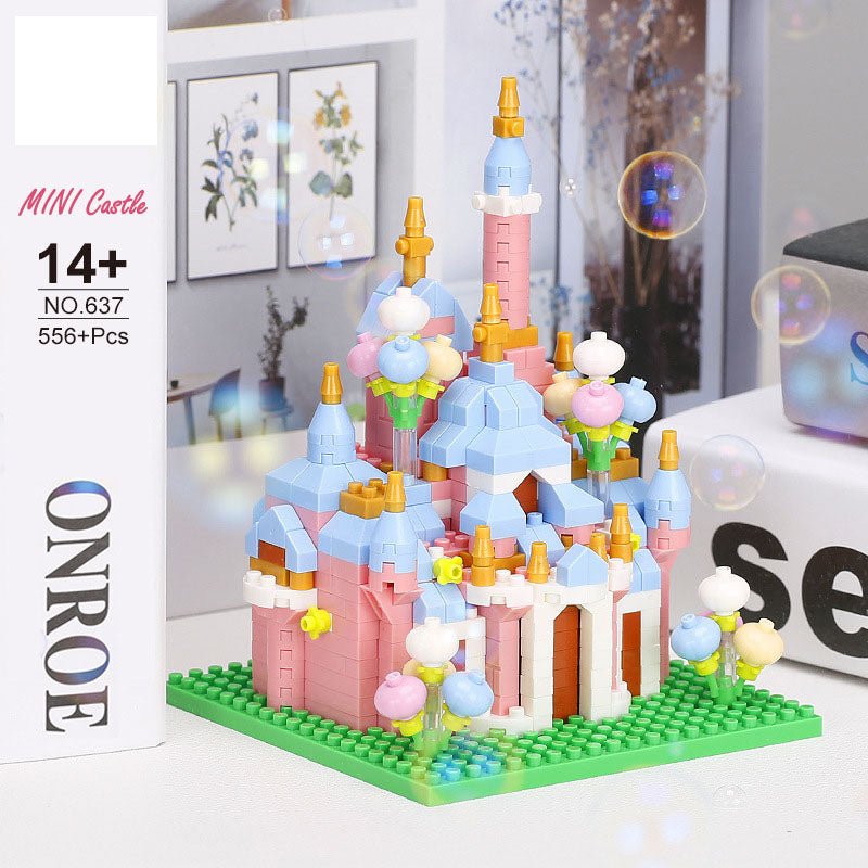 Princess Castle Diamond Microparticle Assembled Building Blocks Girl DIY Ornament Toy Christmas Gift - Baby Store