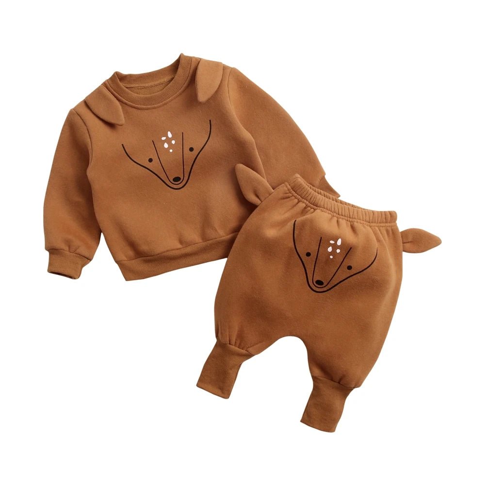 Sanlutoz Warm Winter Baby Clothing Sets Cotton Long Sleeve Tops + Long Pants 2pcs Fashion Cute Animal