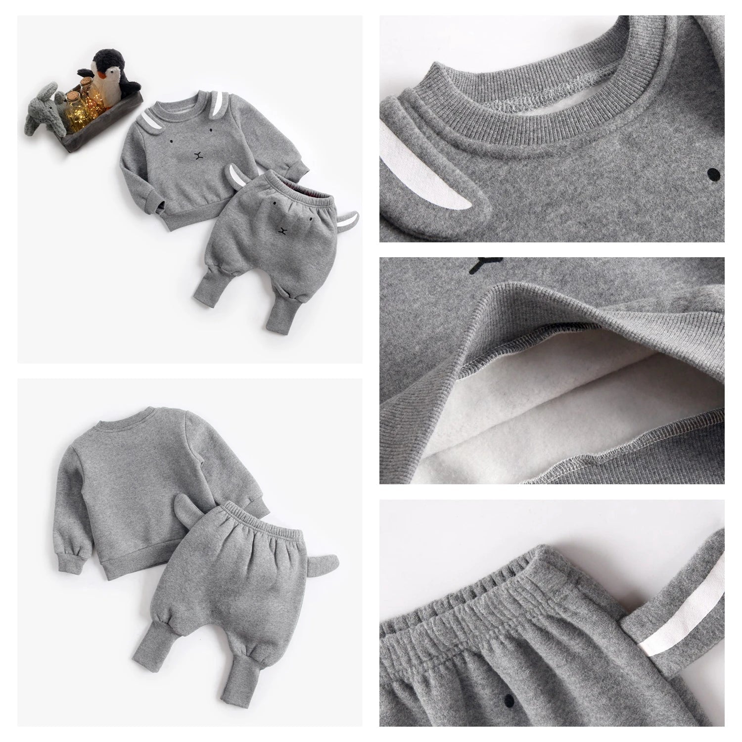 Sanlutoz Warm Winter Baby Clothing Sets Cotton Long Sleeve Tops + Long Pants 2pcs Fashion Cute Animal