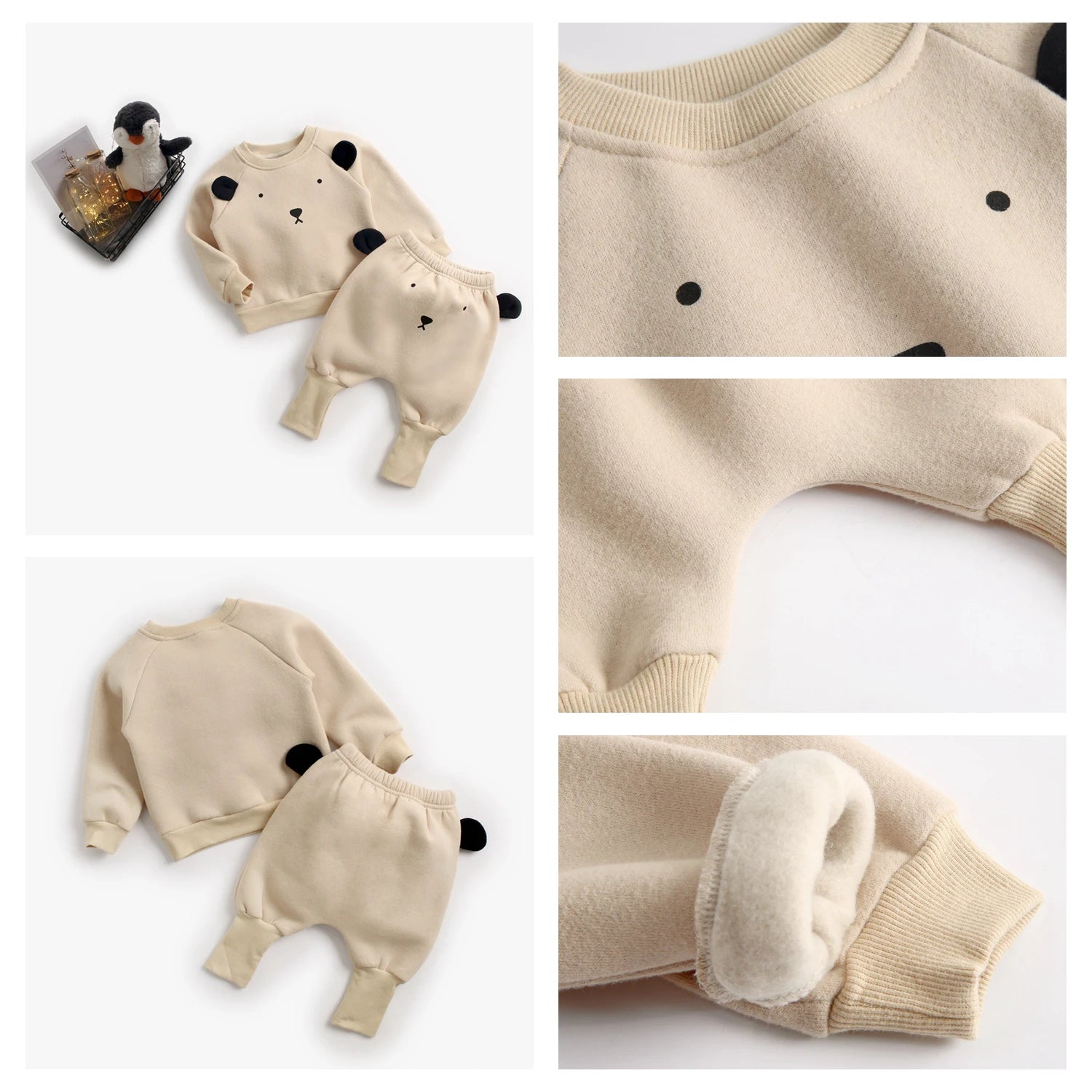 Sanlutoz Warm Winter Baby Clothing Sets Cotton Long Sleeve Tops + Long Pants 2pcs Fashion Cute Animal