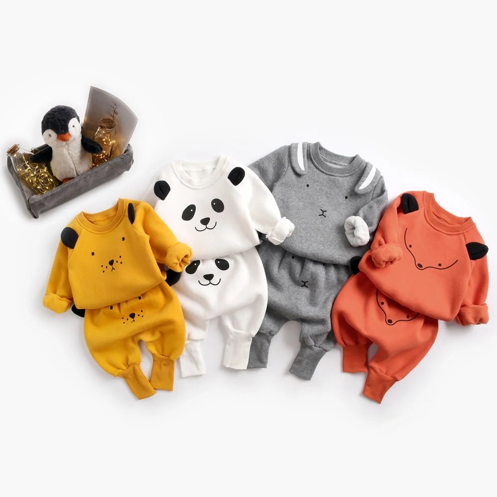 Sanlutoz Warm Winter Baby Clothing Sets Cotton Long Sleeve Tops + Long Pants 2pcs Fashion Cute Animal