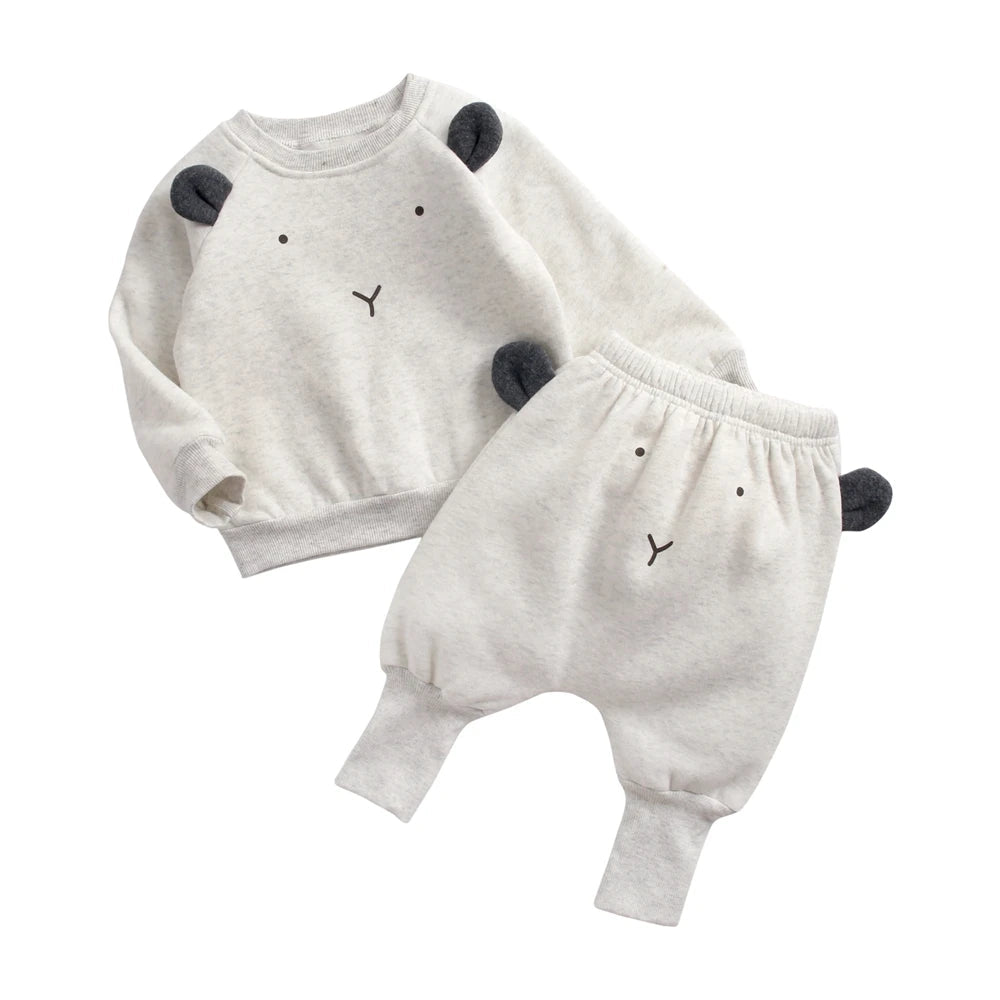 Sanlutoz Warm Winter Baby Clothing Sets Cotton Long Sleeve Tops + Long Pants 2pcs Fashion Cute Animal