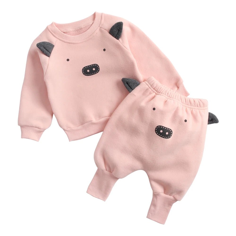 Sanlutoz Warm Winter Baby Clothing Sets Cotton Long Sleeve Tops + Long Pants 2pcs Fashion Cute Animal