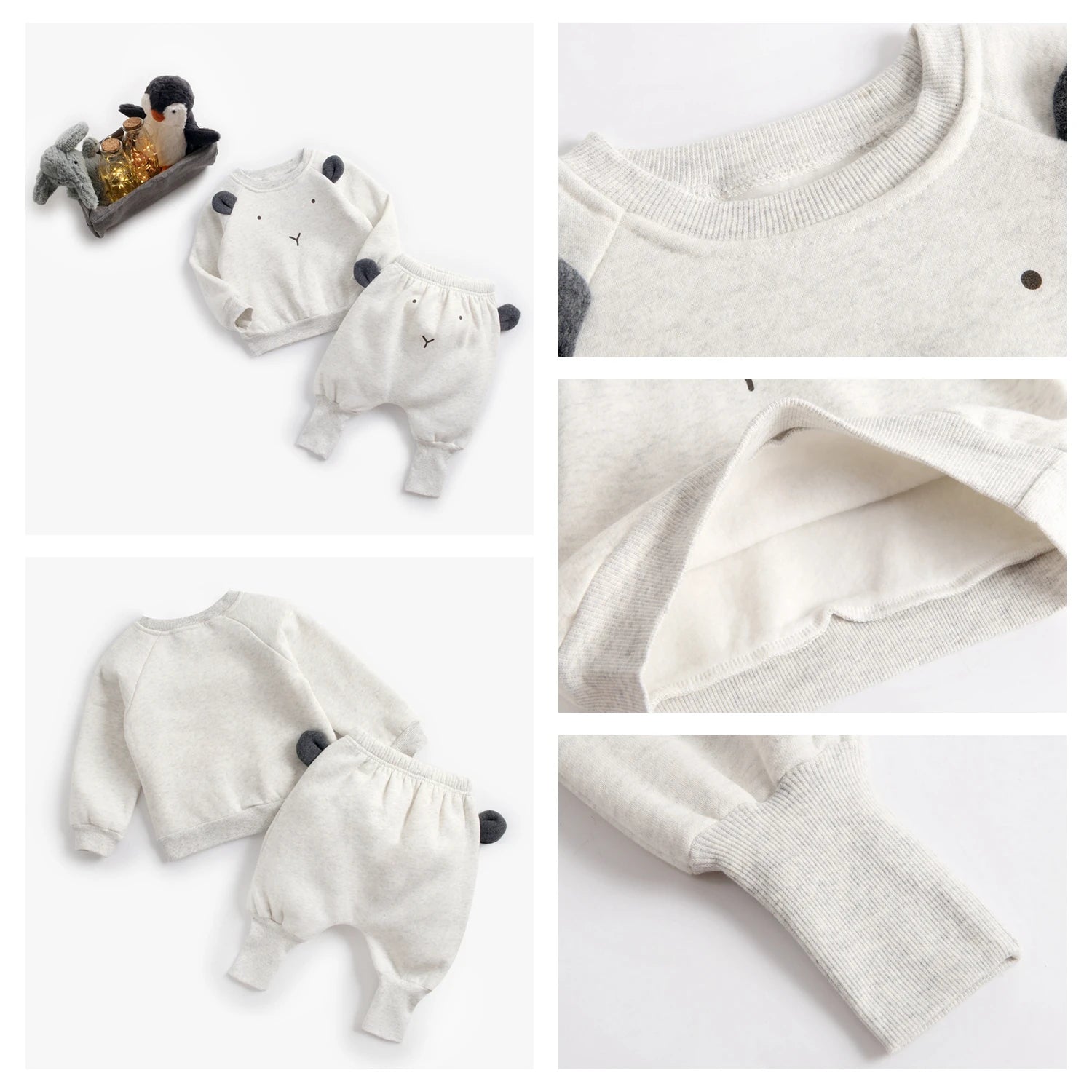 Sanlutoz Warm Winter Baby Clothing Sets Cotton Long Sleeve Tops + Long Pants 2pcs Fashion Cute Animal