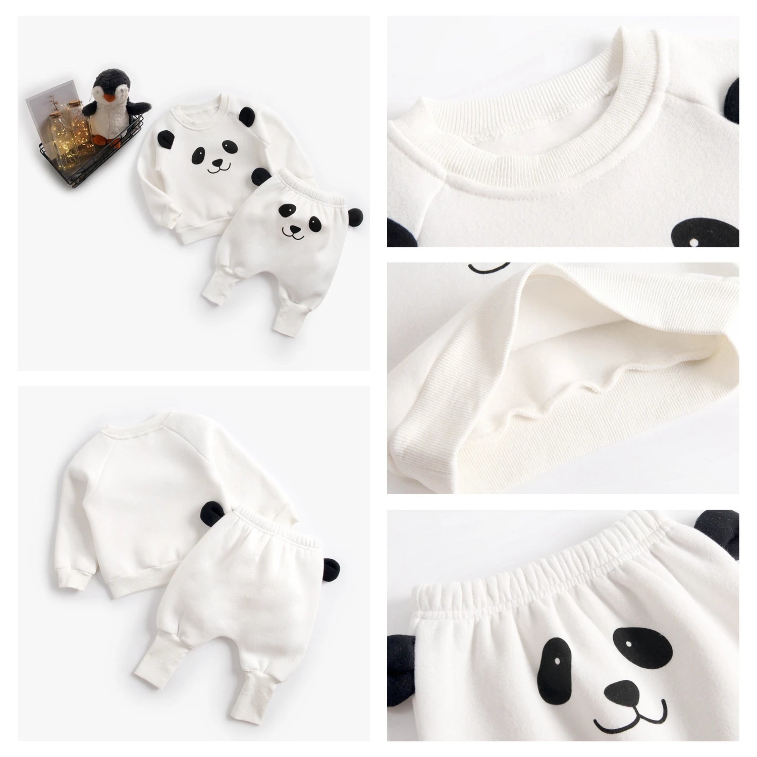 Sanlutoz Warm Winter Baby Clothing Sets Cotton Long Sleeve Tops + Long Pants 2pcs Fashion Cute Animal
