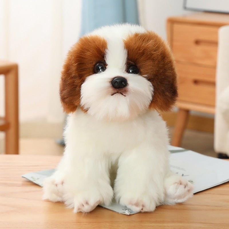 Simulation dog Maltese plush toy Bichon Frise doll Labrador Tibetan Mastiff birthday gift - Baby Store