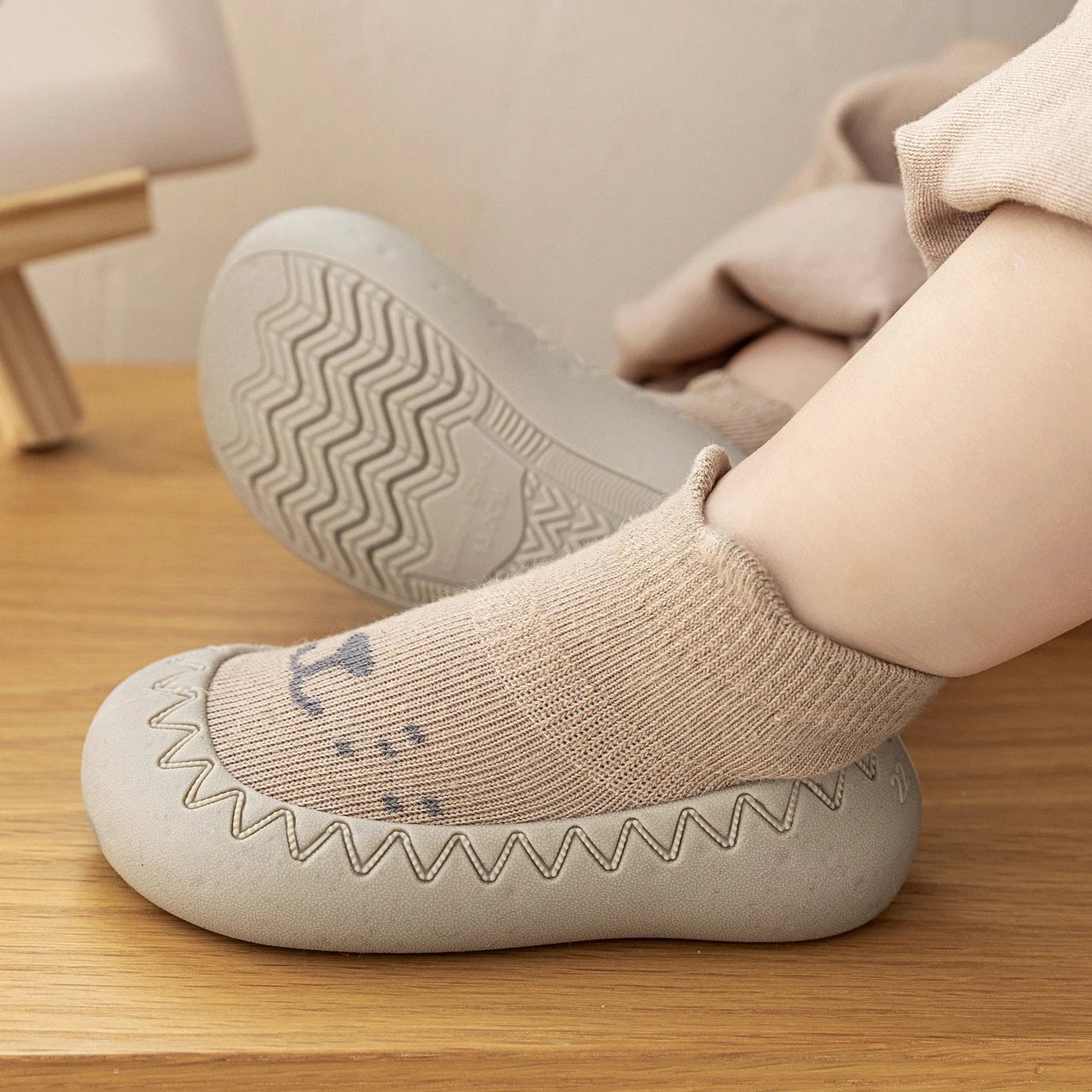Spring Autumn Toddler Baby Socks Shoes 6M-3Y Kids' Anti-Slip Cartoon Floor Shoes Rubber Sole Pre Walkers Lightweight Sneakers