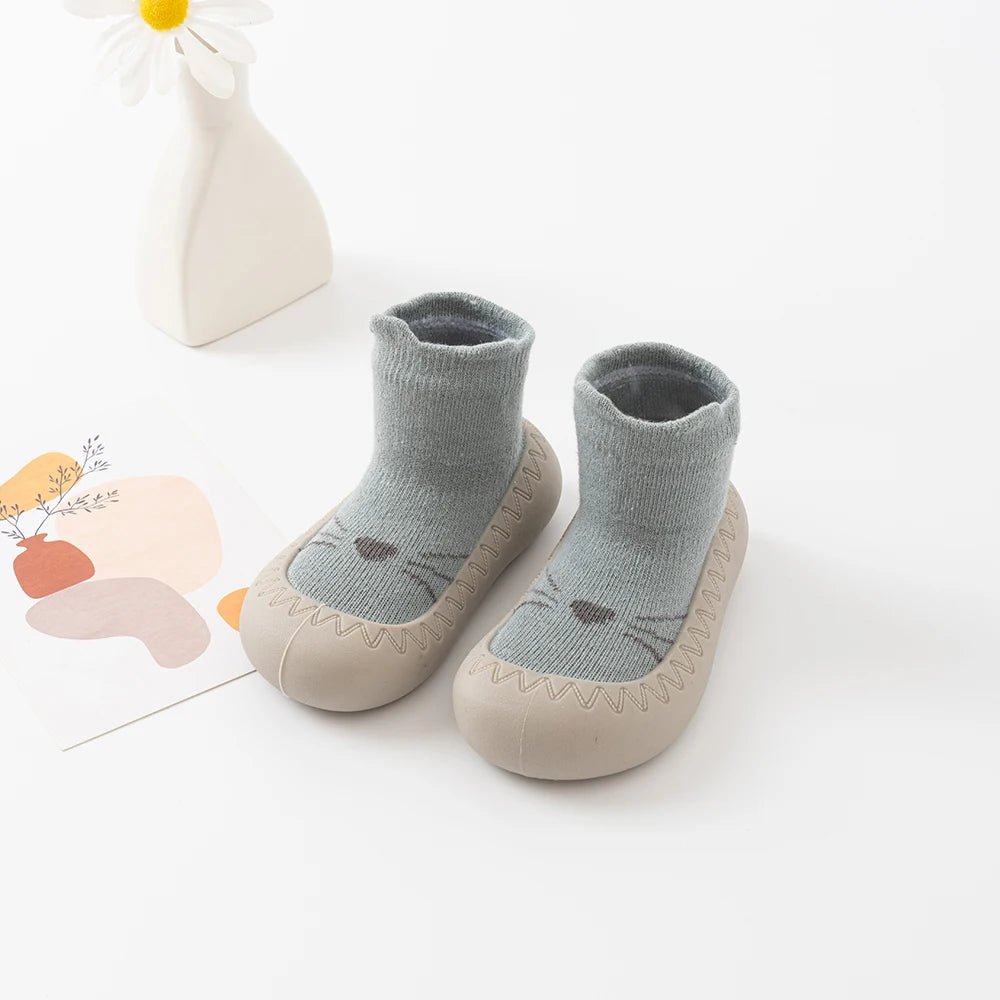Spring Autumn Toddler Baby Socks Shoes 6M - 3Y Kids' Anti - Slip Cartoon Floor Shoes Rubber Sole Pre Walkers Lightweight Sneakers - Baby Store