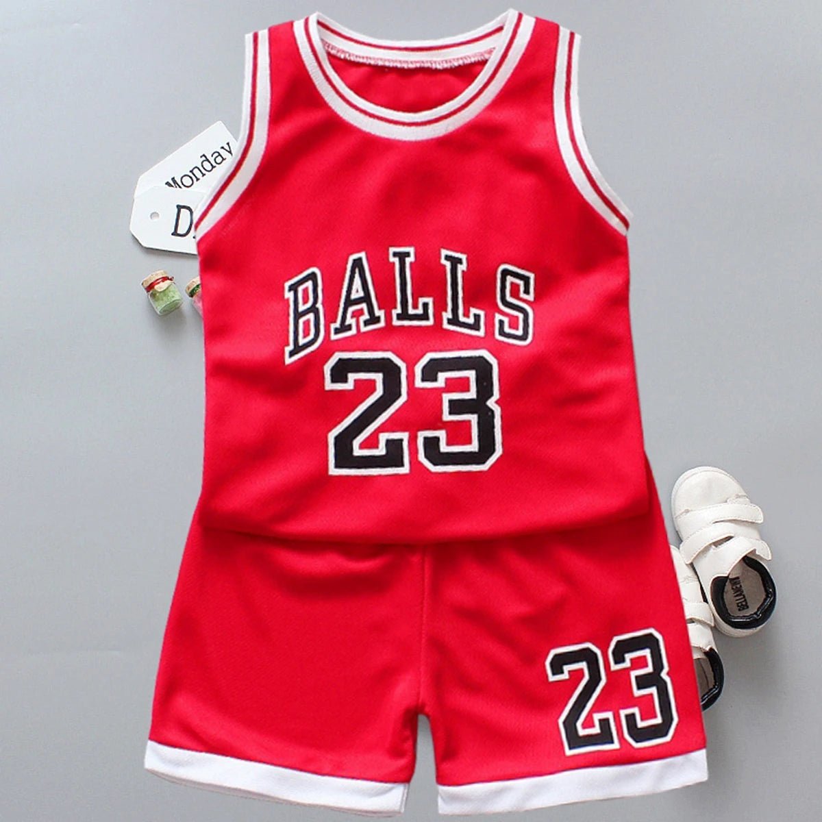 Summer Children's Clothes Set Kids Sports Basketball Clothes Baby Sleeveless Tops+Shorts 2PCS/Suit Baby Boys Girls Clothes Set