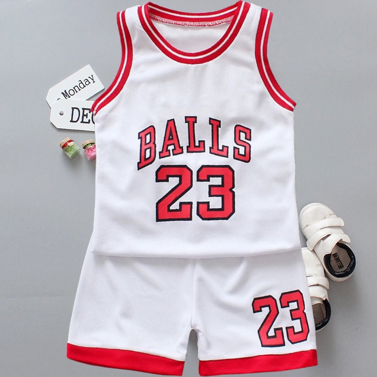 Summer Children's Clothes Set Kids Sports Basketball Clothes Baby Sleeveless Tops+Shorts 2PCS/Suit Baby Boys Girls Clothes Set