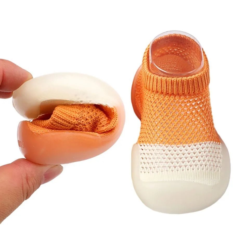 Toddler shoes breathable baby summer children soft bottom non - slip floor shoes and socks ice silk shoes socks thin mesh shoes - Baby Store