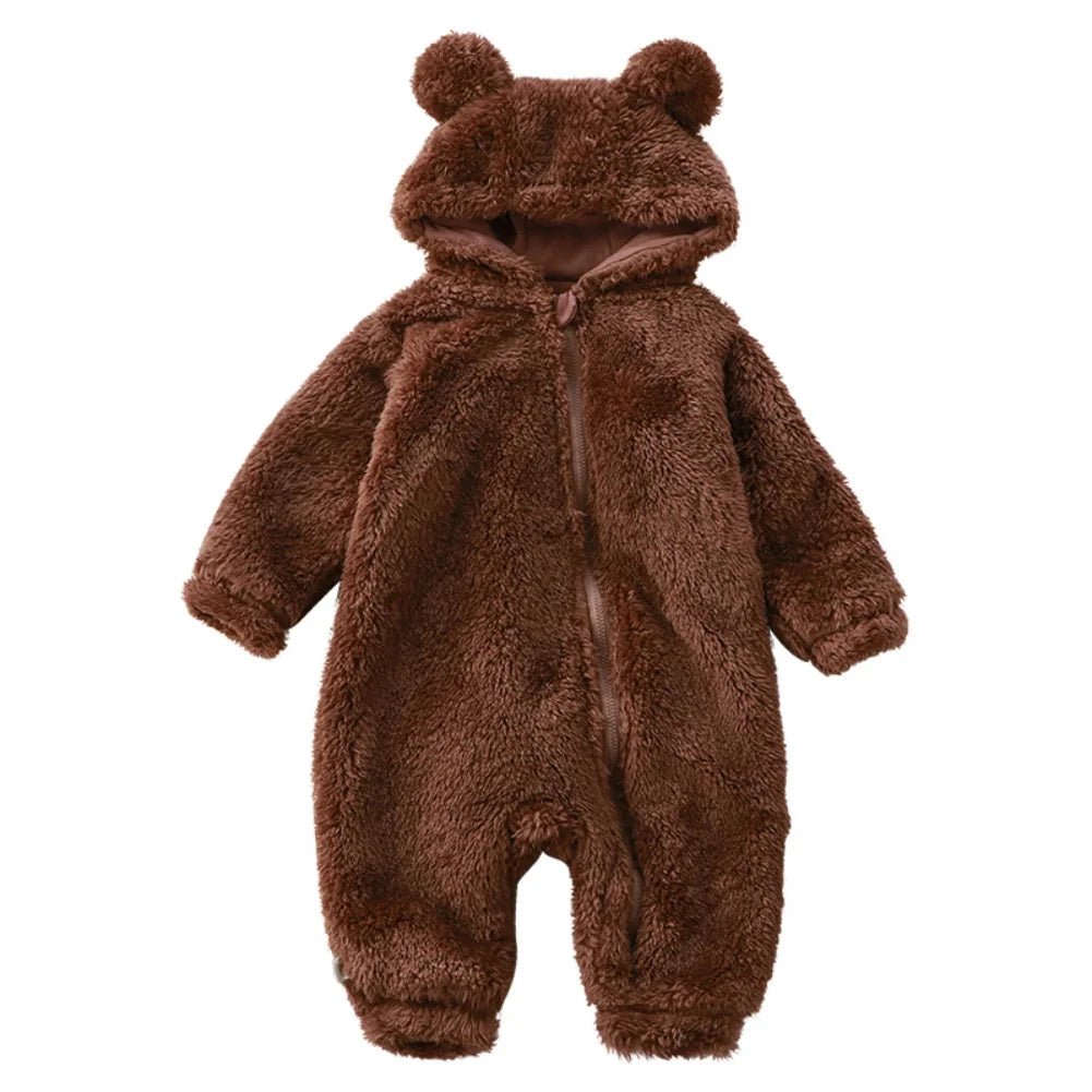 Winter Baby Clothes Cute Cartoon Bear Baby Rompers Pajamas Cotton Infant Boy Girls Animal Costume Zipper Jumpsuit 0 - 24 Months - Baby Store