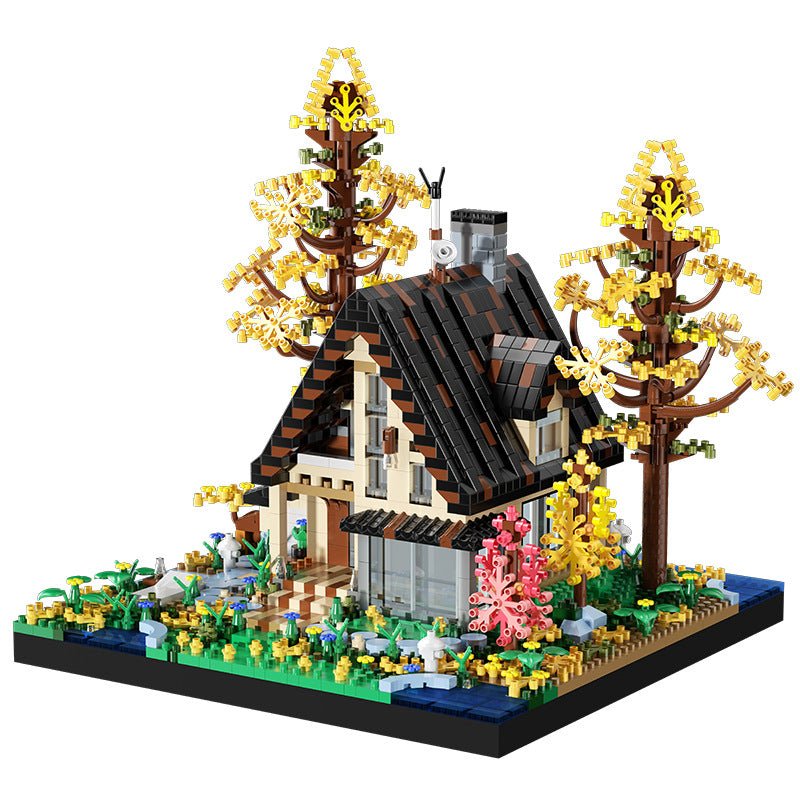 wooden house assembly building blocks, children's puzzle toys, boutique ornaments, Christmas gifts - Baby Store